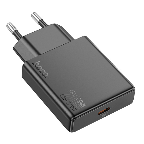 Сетевое зарядное устройство, 1 PD 20W (N37), HOCO, черный