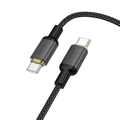 Кабель Type-C на Type-C, HOCO, X128, 1м, 60W, черный