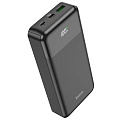 Универсальный Доп. Аккумулятор 20000mAh, J102A, HOCO, выход: 1 USB (18W)+1 PD 20W, черный