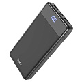 Универсальный Доп. Аккумулятор 10000mAh, J84, HOCO, выход 2 USB (5V/2A), вход Micro/Type-C, с дисплеем, черный