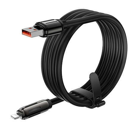 USB дата кабель Lightning, HOCO, U136, 1.2м, черный