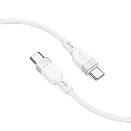 Кабель Type-C на Type-C, HOCO, X109, силиконовый, 1м, 60W, белый