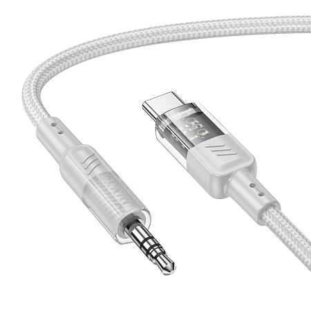 AUX Audio кабель 3,5 мм на Type-C, UPA27, HOCO, серый