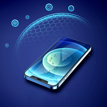 Защитное стекло на iPhone 12 (6.1)/12 Pro (6.1) G777, HOCO, anti-static, черное