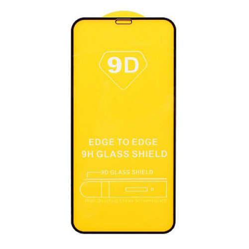 Защитное стекло на iPhone XR/11 (6.1), 9D, черное, X-CASE