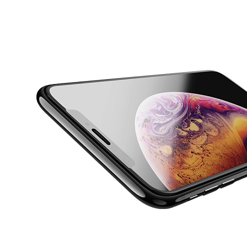 Защитное стекло на iPhone XS Max/11 Pro Max (G1), Flash attach full screen, черное