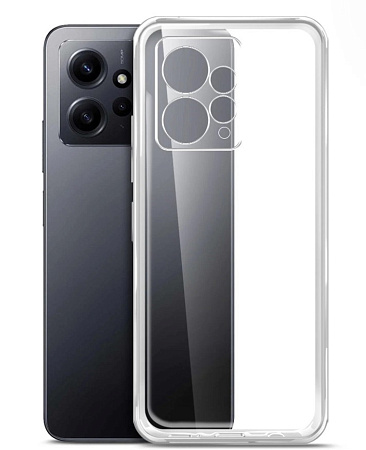 Чехол силиконовый для Xiaomi Redmi Note 12 (4G), c защитой камеры, X-CASE, прозрачный