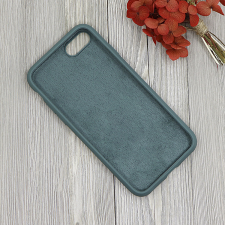 Чехол - накладка для iPhone 7/8/SE (2020), Silicon Case, без лого, зеленый лес
