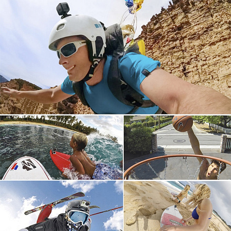Площадка изогнутая  для съемного крепления с липучкой для GoPro и других экшн камер, 2 шт в комплекте, PULUZ, черный