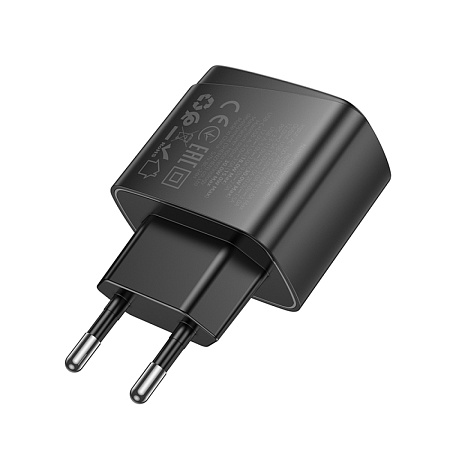 Сетевое зарядное устройство, 1 USB 3.0 QC+1 PD 30W (CS61A), HOCO, черный