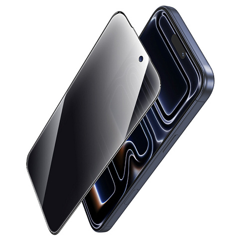 Защитное стекло для iPhone 17 Pro, A777 Plus, HOCO, антишпионское, черное