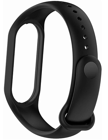 Ремешок на руку для Mi band 5/6/7, силиконовый, черный