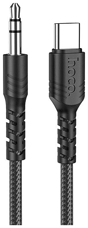 AUX Audio кабель 3,5 мм на Type-C, UPA17, HOCO, черный