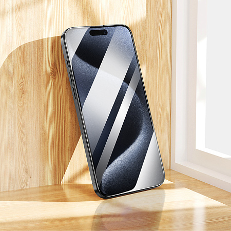 Защитное стекло для iPhone 16 Pro Max, G16, HOCO, Guardian shield series full-screen 5D large arc tempered glass, черное