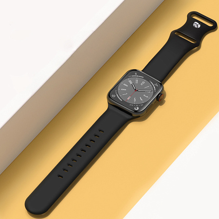 Ремешок на руку для Apple Watch 44/45/46/49 мм, HOCO, WA15, Silicon, черный