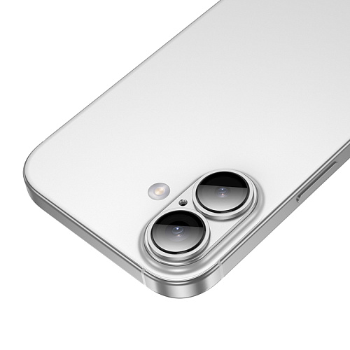 Защитное стекло для iPhone 17, V16, HOCO, на заднюю камеру, алюминий, серебряный