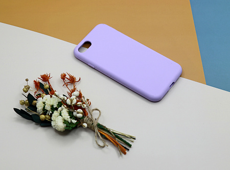 Чехол - накладка для iPhone 7/8/SE (2020), Silicon Case, без лого, сиреневый