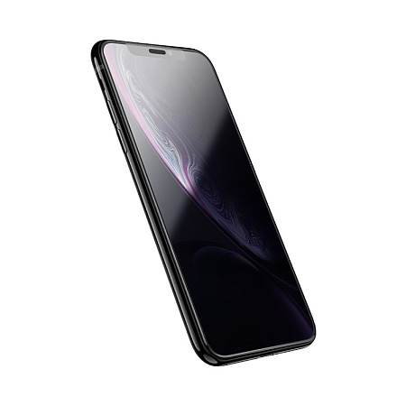 Защитное стекло на iPhone XR/11 (G1), HOCO, Flash attach full screen, черное
