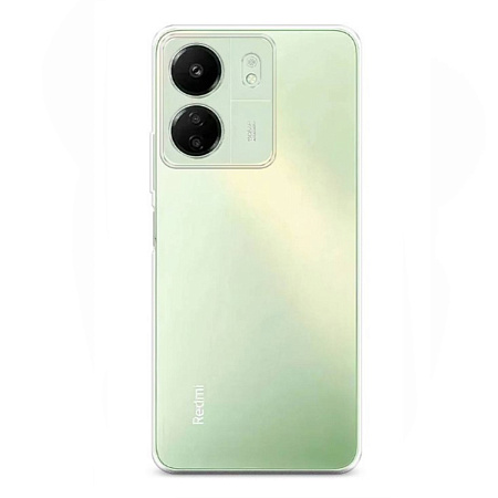 Чехол силиконовый для Xiaomi Redmi 13C (4G)/Redmi 13C (5G)/Poco C65, c защитой камеры, X-CASE, прозрачный
