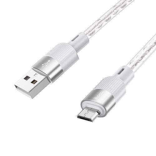 USB Кабель Micro, HOCO, X99, 1м, силиконовый, серый