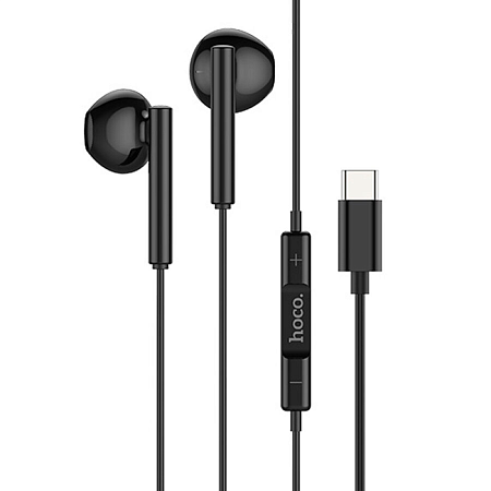 Проводные наушники M65, Type-C Special sound, HOCO, черные