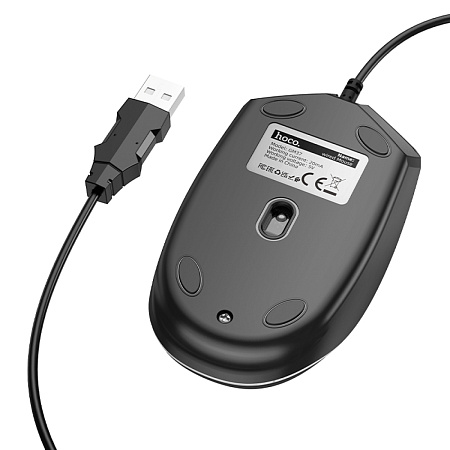 Проводная мышь игровая с подсветкой, GM37, HOCO, DPI 2400, черный
