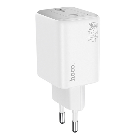 Сетевое зарядное устройство, 2 PD 45W (N42), HOCO, белый