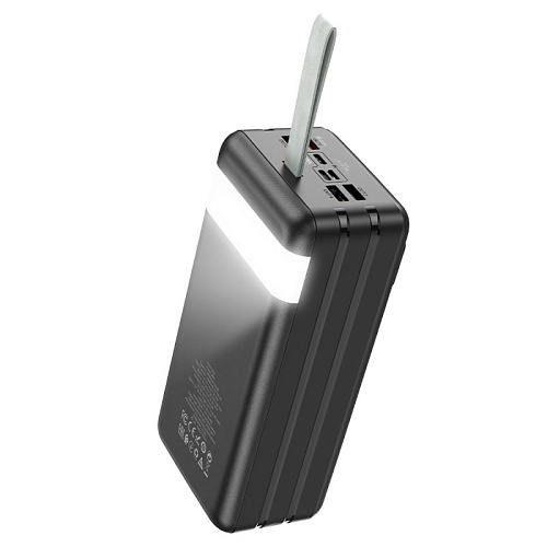Универсальный Доп. Аккумулятор 60000mAh, J86B, HOCO, выход 2 USB +1 PD (20W), вход Micro/Type-C, с дисплеем, черный