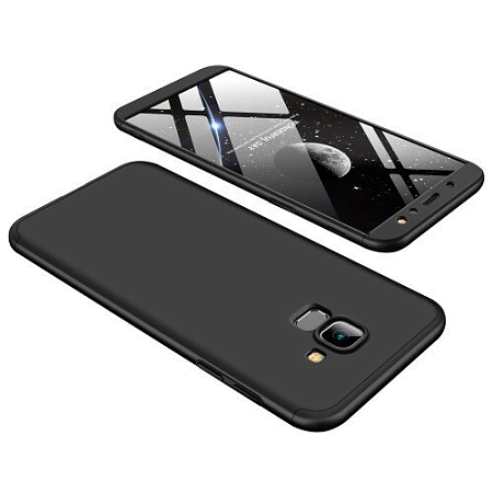 Чехол-накладка для Samsung Galaxy A6 (2018), A600F, из 3х частей, черный