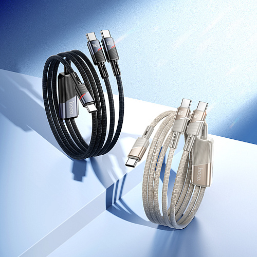 Кабель с 1 Type-C на 2 Type-C, U139, HOCO, 100W, цвет черный