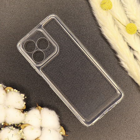 Чехол силиконовый для Realme C51/C53/Note 50 (4G)/Narzo N53, с защитой камеры, X-CASE, прозрачный