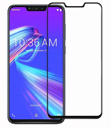 Защитное стекло на Asus ZB631KL, ZenFone Max Pro (M2), 9D, черный