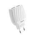 Сетевое зарядное устройство, 2 USB 2.4A (C78A), HOCO, белый