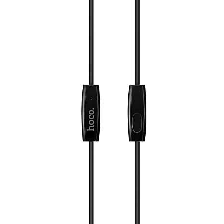 Проводные наушники M19 Drumbeat Universal, HOCO, вакуумные с микрофоном, черные