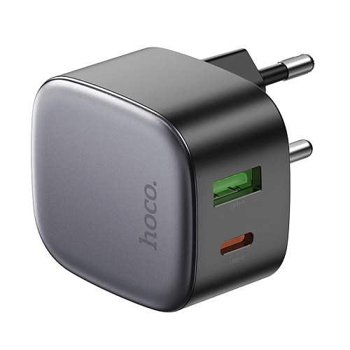 Сетевое зарядное устройство, 1 PD 20W + 1 USB 3.0 QC (CS32A), HOCO, черный