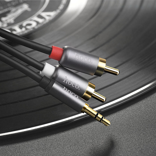 AUX Audio кабель 3,5 мм, UPA10, HOCO, колокольчики, Double lotus rca audio