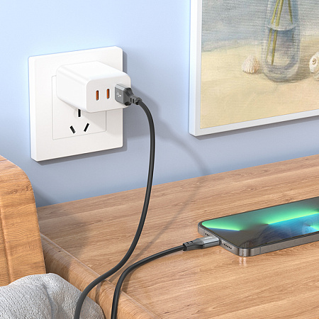 USB дата кабель Lightning, HOCO, X92, 3M, силиконовый, черный