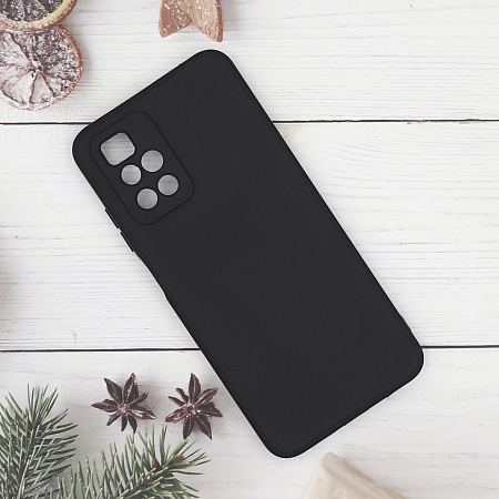 Чехол силиконовый для Xiaomi Redmi 10/10 (2022)/ Note 11S (5G), с микрофиброй внутри, с защитой камеры, X-CASE, черный