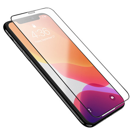 Защитное стекло на iPhone XR/11 (G14), HOCO, Guardian shield series full-screen HD tempered, черное