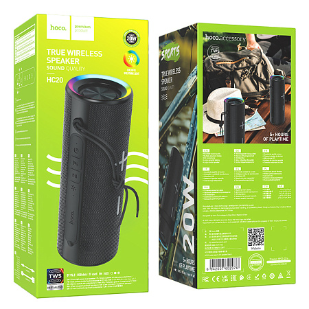 Колонка HC20 Luster sports BT speaker, HOCO, черный