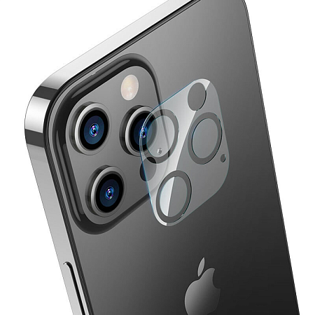 Защитное стекло на iPhone 12 Pro Max (6.7) V11, 2в1, HOCO, на заднюю камеру, прозрачное