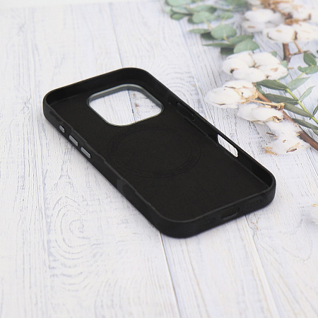 Чехол-накладка для iPhone 16 Pro, камуфляж, магнитный (MagSafe), без лого, X-CASE, черный