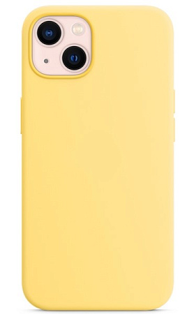 Чехол - накладка для iPhone 13, Silicon Case, без лого, желтый