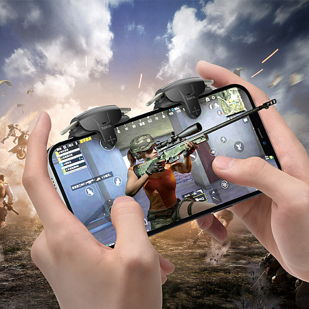 Игровой держатель для телефона с кнопками, триггер, GM6, HOCO, черный