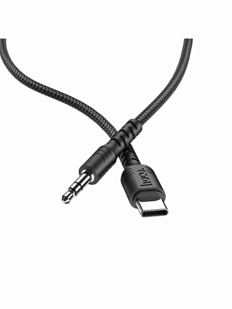 AUX Audio кабель 3,5 мм на Type-C, UPA17, HOCO, черный