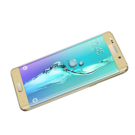 Защитное стекло на Samsung G928F, Galaxy S6 Edge Plus, с загибом, золотое, X-CASE