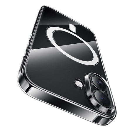 Чехол для iPhone 17, PC+TPU, Магнитный (MagSafe), AS4, HOCO, прозрачный