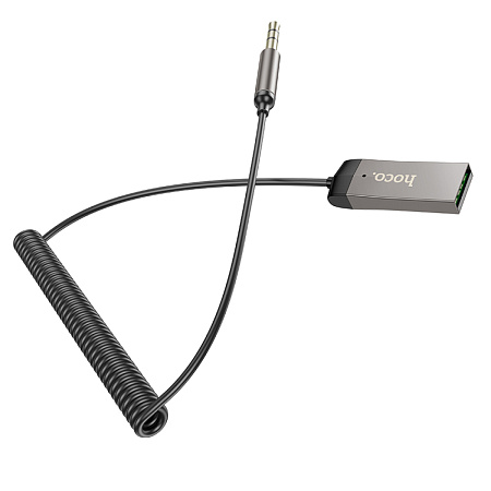 Bluetooth Receiver, E78, HOCO, металлический серый