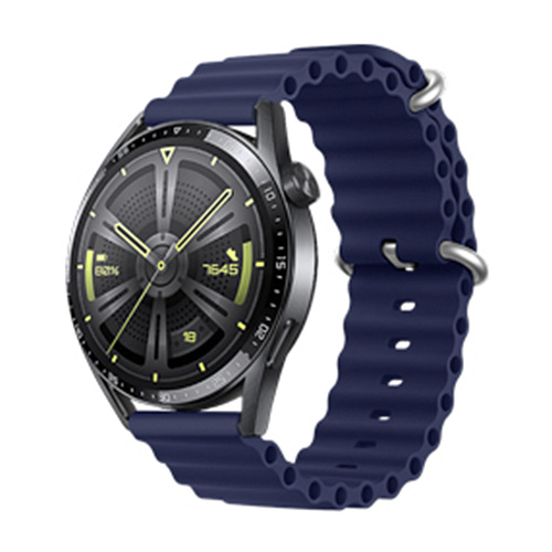 Ремешок на руку универсальный для умных часов 20мм, HOCO, WH01, силиконовый ребристый, синий