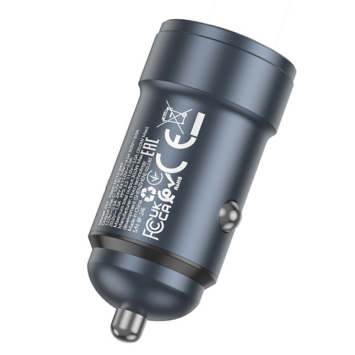 Автомобильное зарядное устройство, 1 PD 30W (Z57), HOCO, серый